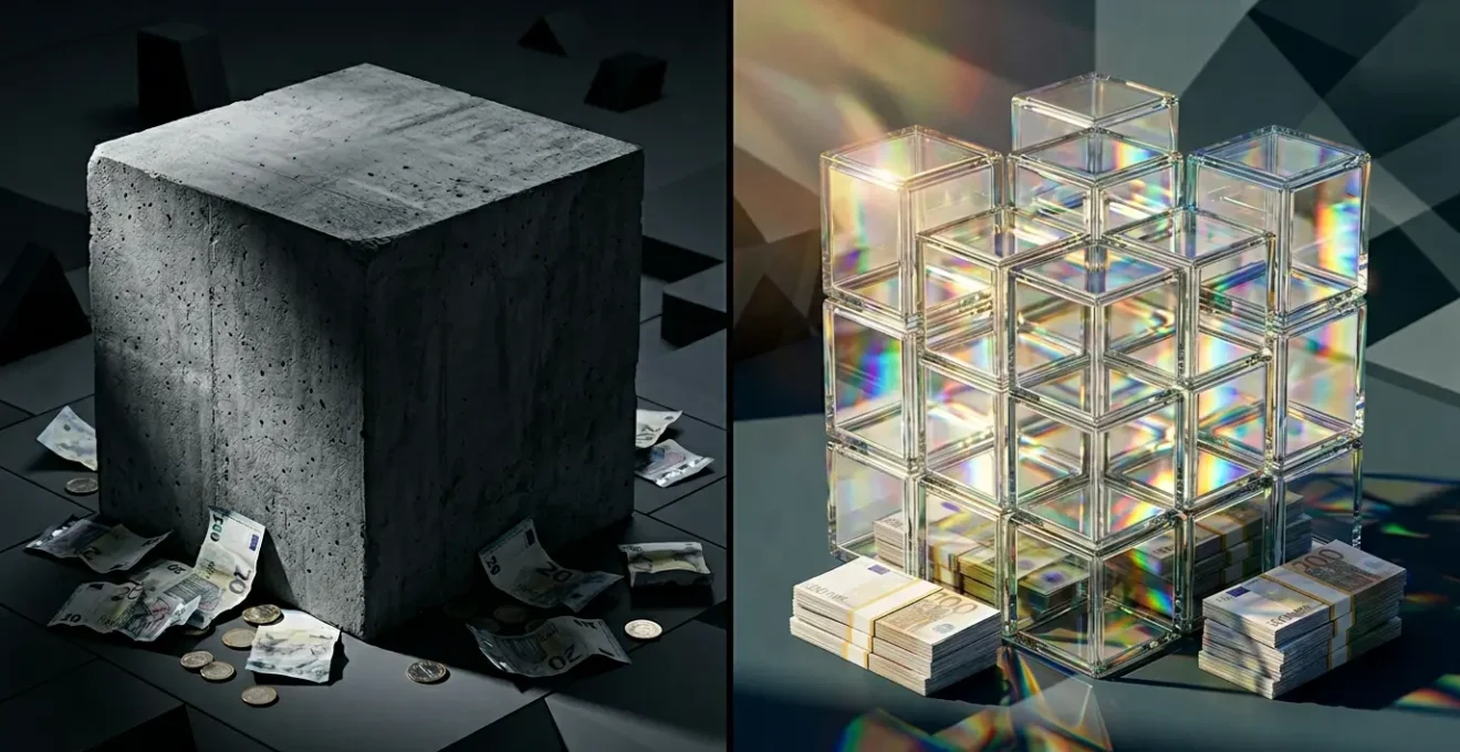 Comparaison visuelle entre contrat groupe bancaire et assurance déléguée pour un prêt immobilier