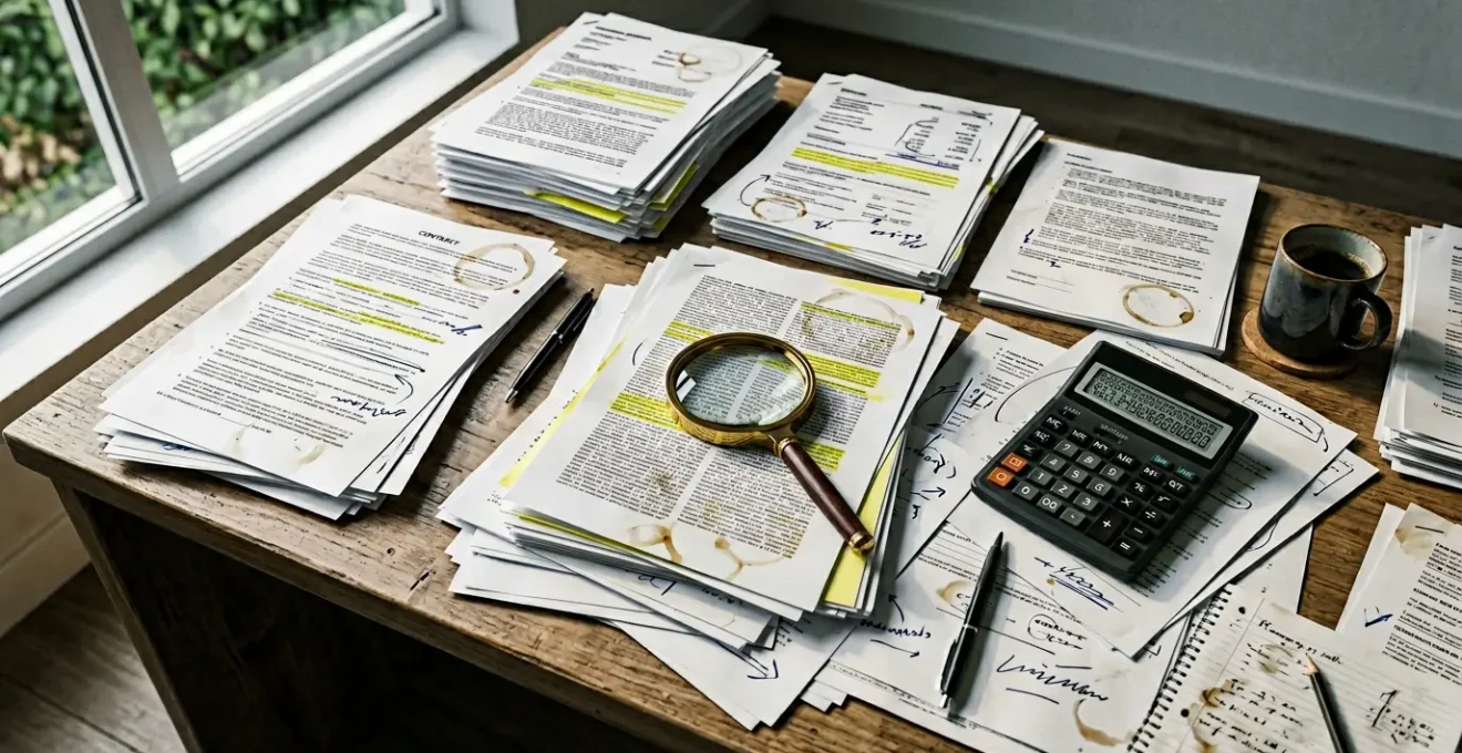 Analyse détaillée de documents financiers révélant les frais cachés du TAEG