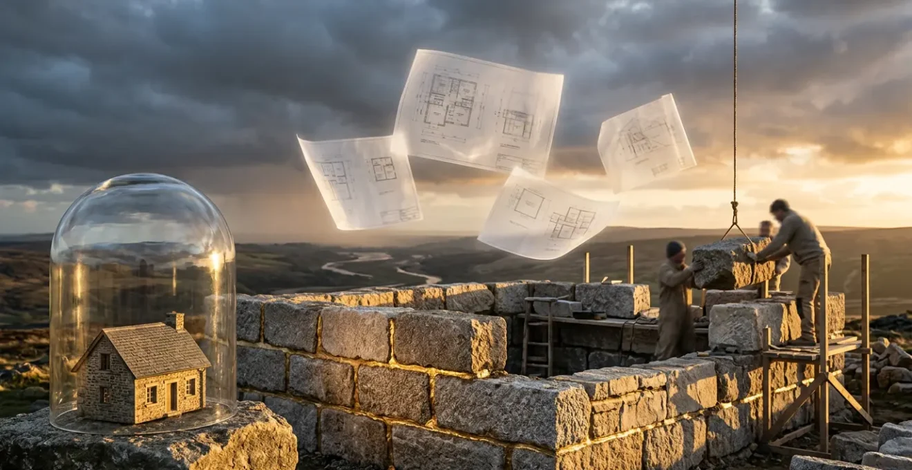 Plan de financement immobilier sécurisé avec épargne de précaution visible