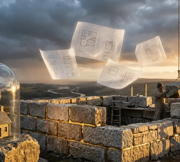 Plan de financement immobilier sécurisé avec épargne de précaution visible