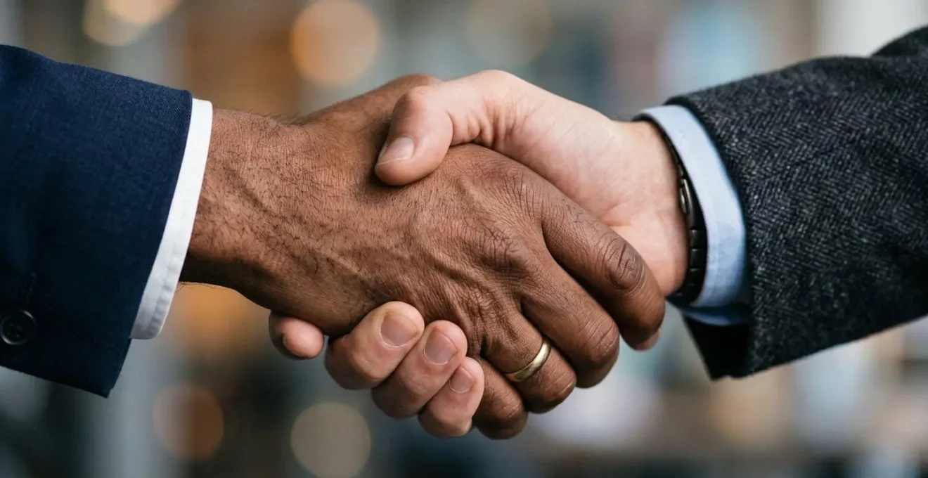 Poignée de main entre conseiller bancaire et client