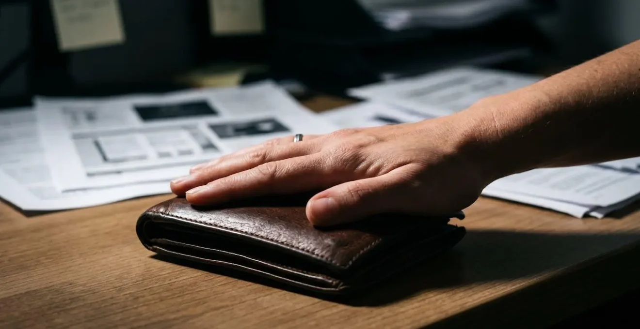 Main refusant un paiement anticipé avec documents de prêt floutés en arrière-plan